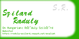 szilard raduly business card